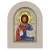 Icoana Iisus Hristos Rama Alba 14x10 cm