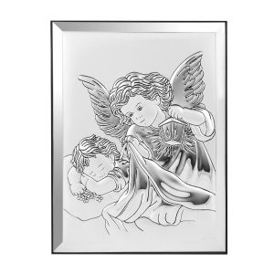 Icoana Ingerul Pazitor Argint 6x9cm