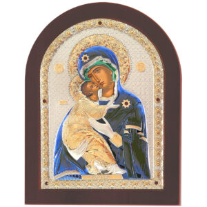 Icoana Maicii Domnului Vladimir Argint 20x26 cm Color