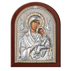 Icoana Maicii Domnului Amolyntos Argint 12x16cm Auriu