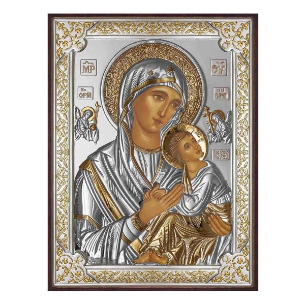 Icoana Maicii Domnului Amolyntos Argint 13x18 cm