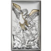 Icoana Sf Mihail Argint 12x20 cm Auriu