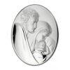 Icoana Sfanta Familie Argint 9x13cm Ovala