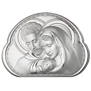 Icoana Sfanta Familie Argint 9x6cm