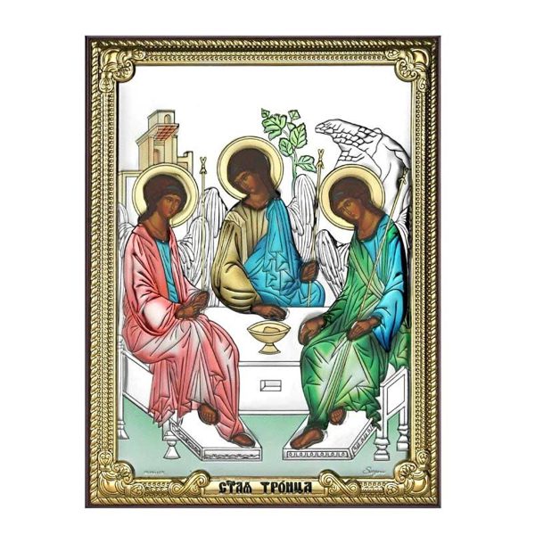 Icoana Sfanta Treime Argint19x26cm Color