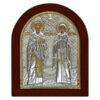Icoana Sf Ciprian si Iustina Argint 11x13 cm