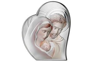 Icoana Sfanta Familie Argint 9x11cm Color
