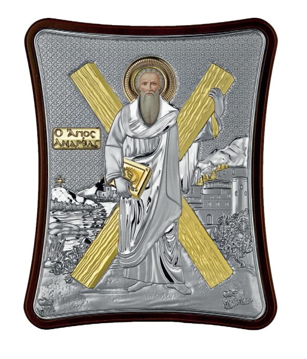 icoana argintata sfantul apostol andrei apostolul romanilor 15x12 5cm 21 469251 1