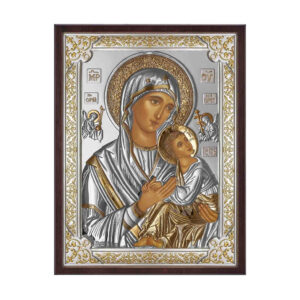 Icoana Maici Domnului a Patimirilor Argint 17x21.5cm