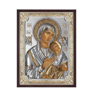 Icoana Maici Domnului a Patimirilor Argint 17x21.5cm