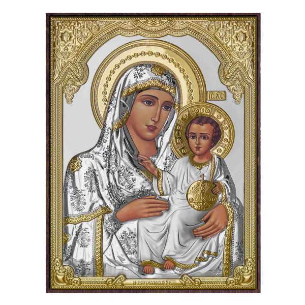 Icoana Maicii Domnului de la Ierusalim Argint 19x26cm