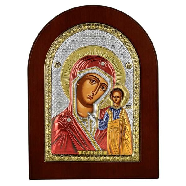 Icoana Maica Domnului de la Kazan 15x21cm Auriu Color