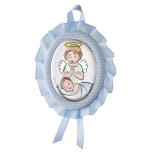 Icoana Ingerul Pazitor 10x13cm Albastru cu Melodie