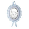 Medalion Maica si Pruncul Argint 10x13cm Albastru cu Melodie