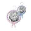 Icoana Sfanta Familie Argint 6.5x6.5 cm Albastru