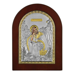 Icoana Argint Sfantul Ilie 10x14 cm cu Auriu