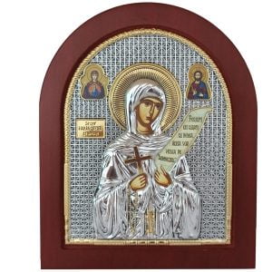 Sfanta Parascheva 11x13x2cm Icoana Argint Auriu