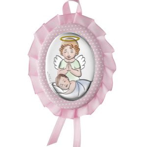 Medalion Inger Pazitor Argint 10x13cm Roz