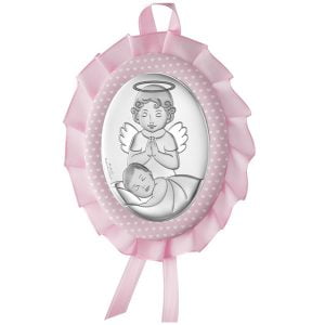 Medalion Inger Pazitor Argint 9x12cm Roz