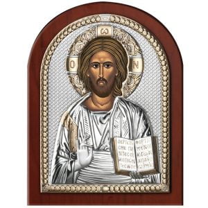 Icoana Iisus Hristos Argint 17.5x22.5cm Auriu