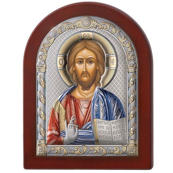 Icoana Iisus Hristos Argint 12x16cm Color