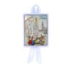 Icoana Maicii de la Fatima Argint 5.2x7.2cm Albastru
