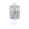 Icoana Maicii Domnului de la Fatima Argint 5.2x7.2cm Albastru