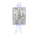 Icoana Maicii Domnului de la Fatima Argint 5.2x7.2cm Albastru