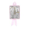 Icoana Maica de la Fatima Argint 5.2x7.2cm Roz