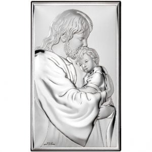 Icoana Isus Botez Argint 6.5x11 cm