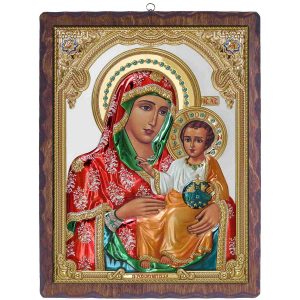 Icoana Maicii Domnului Ierusalim Argint 23x29.5cm Color