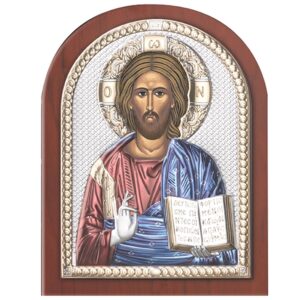 Icoana Iisus Hristos Argint 7.5x11 cm Color