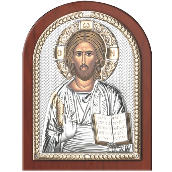 Icoana Iisus Hristos Argint 7.5x11cm