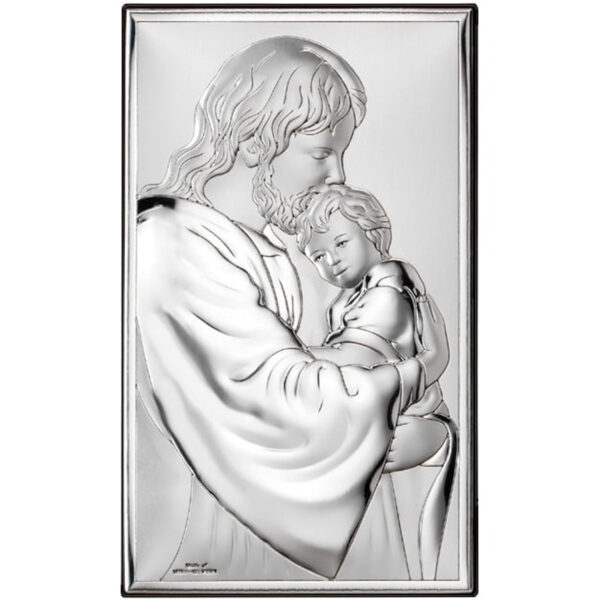 Icoana Isus Botez Argint 12x20 cm