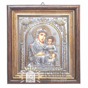 Icoana Maicii Domnului Ierusalim cu geam 28.5x30.5cm