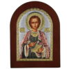 Icoana Sf Pantelimon Argint Color 15x21cm Rama Maro