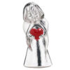 Statueta Inger Pazitor Argint 15cm Inimioara Rosie