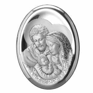 Icoana Sf Familie Argint 25x33.5 cm Oval