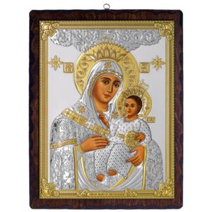 Icoana Maicii Domnului Betleem Argint 23x29.5cm
