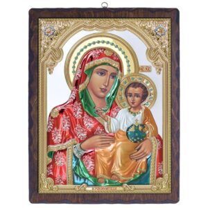Icoana Maicii Domnului Ierusalim Argint 28.5x37cm Color