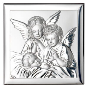 Icoana Ingerul Pazitor Argint 16x16cm 3995