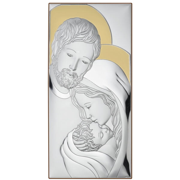 Icoana Sfanta Familie Argint 19x36cm Auriu 4036