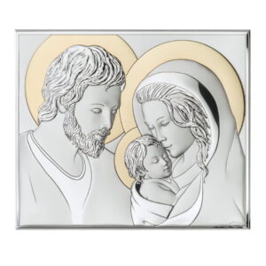 Icoana Sfanta Familie Argint 32x26cm Auriu 4025