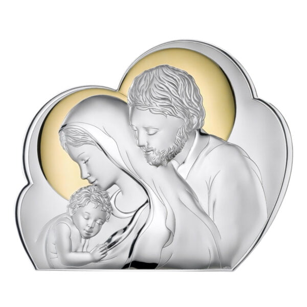 Icoana Sf Familie Argint 44x36 cm - imagine 3