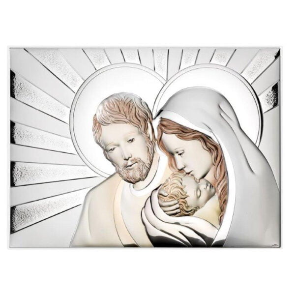 Icoana Sfanta Familie Argint 50x35cm Color 4030