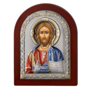 Icoana Argint Isus Christos 15x20cm Color