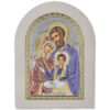 Icoana Sfanta Familie Argint 25x33cm Rama Alba