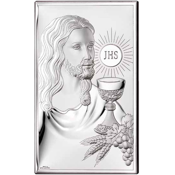 Icoana Iisus Hristos Comuniune Argint 12x20cm