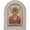Icoana Izvorul Nesecat Argint Color 15x21cm Rama Alba
