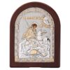 Icoana Sf Gheorghe Argint 12x16cm Auriu